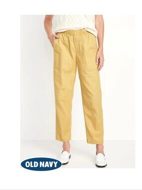 Old Navy Women's Straight-Leg Cargo Trousers - Yellow